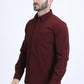 Men's Performance Long Sleeve Burgundy Shirt