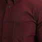 Men's Performance Long Sleeve Burgundy Shirt