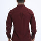 Men's Performance Long Sleeve Burgundy Shirt