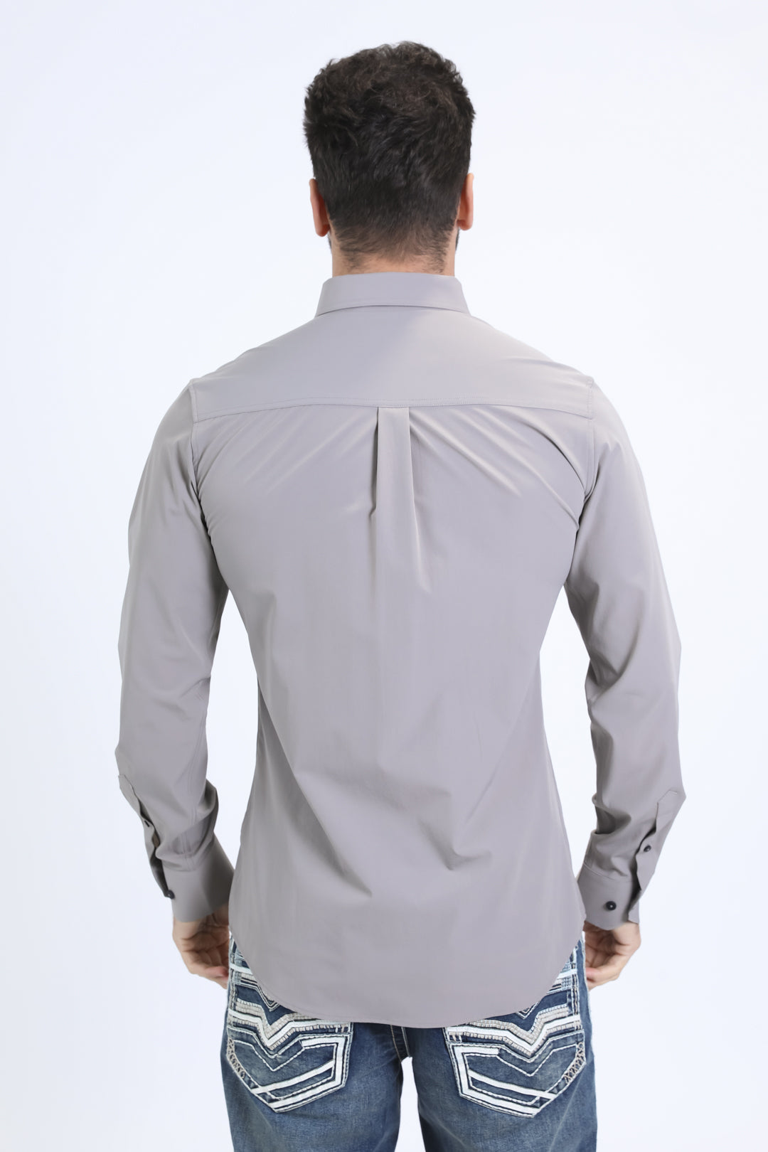 Men's Performance Long Sleeve Grey Shirt