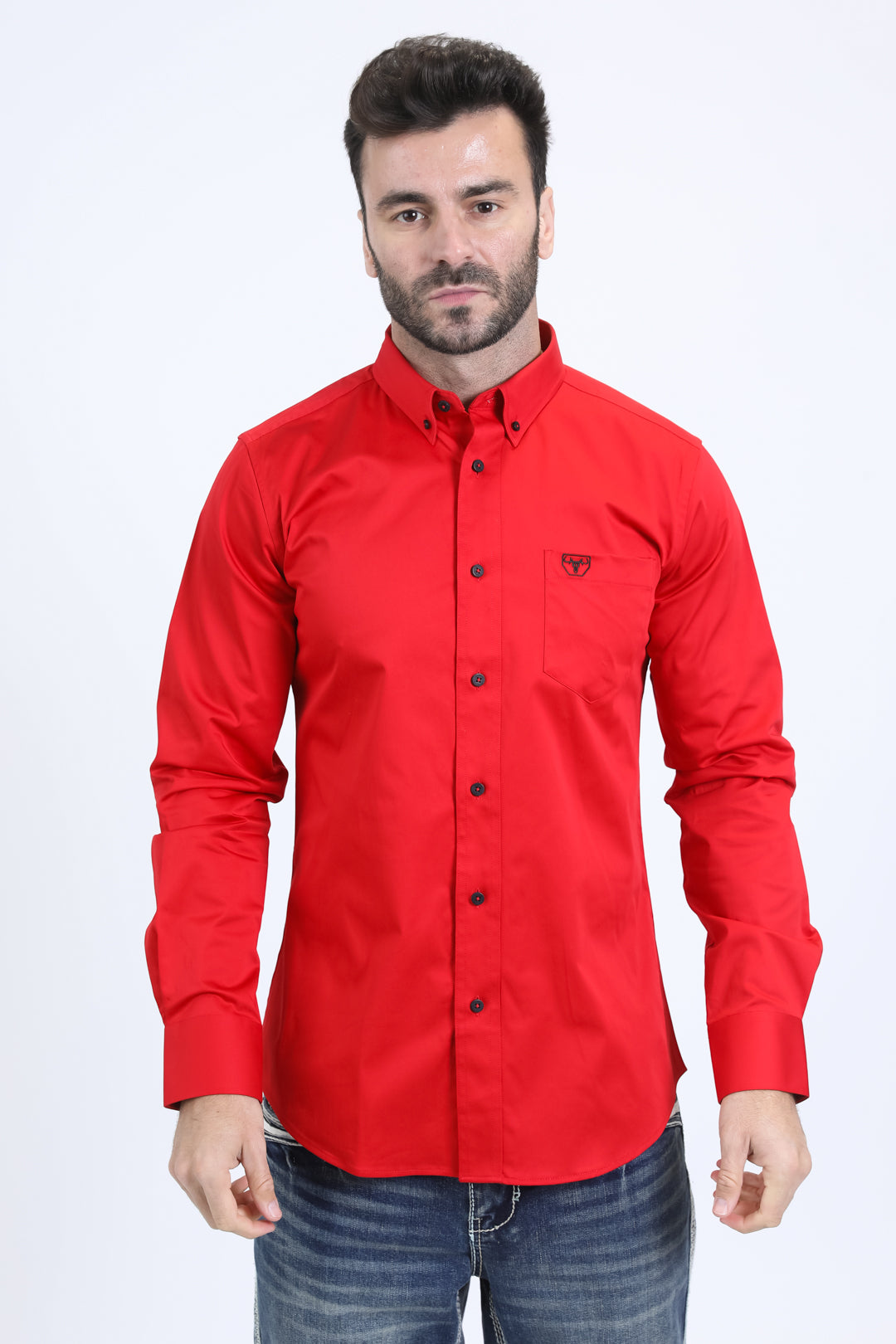 Men's Performance Long Sleeve Red Shirt