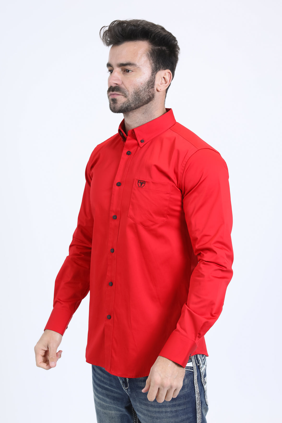 Men's Performance Long Sleeve Red Shirt