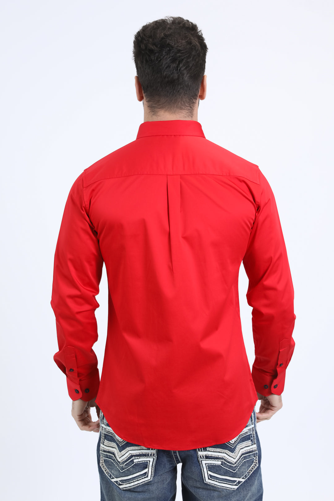 Men's Performance Long Sleeve Red Shirt