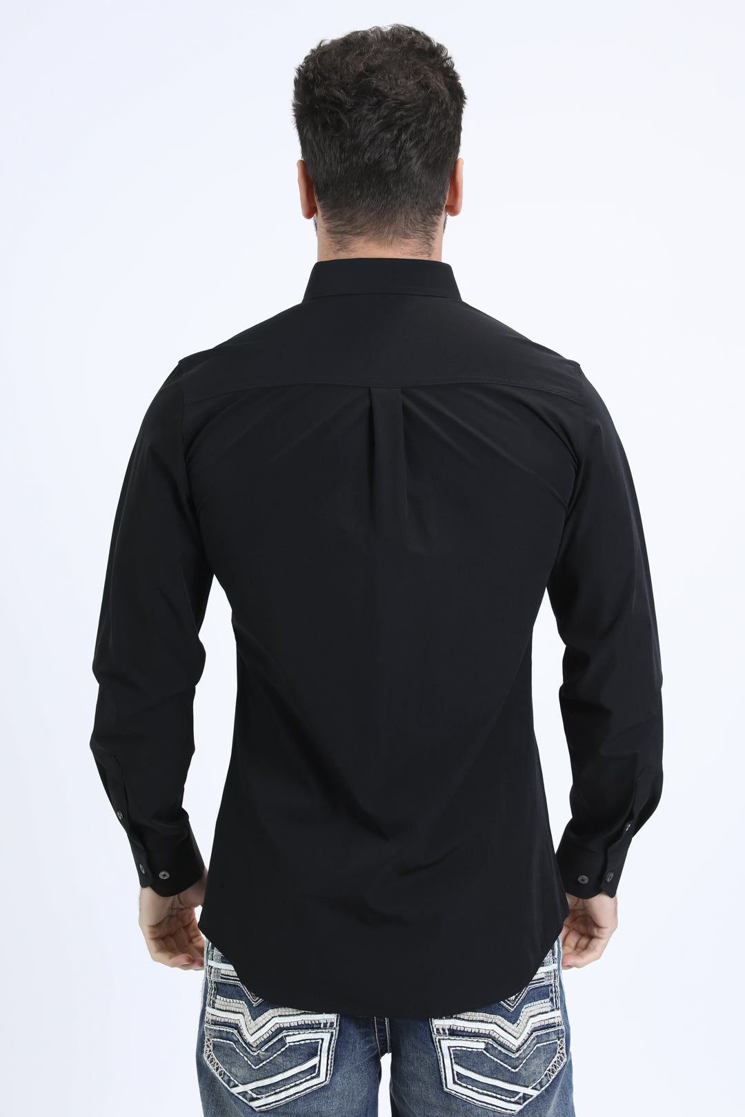 Men's Performance Long Sleeve Black Shirt