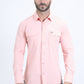 Men's Performance Western Long Sleeve Pink Shirt