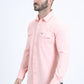 Men's Performance Western Long Sleeve Pink Shirt