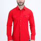 Men's Performance Western Long Sleeve Red Shirt