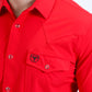 Men's Performance Western Long Sleeve Red Shirt