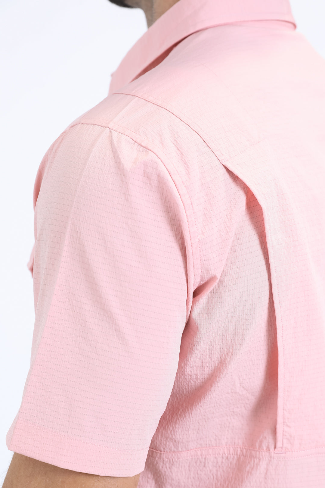 Men's Performance Western Short Sleeve Pink Shirt