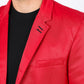 Men's Double Button Red Blazer