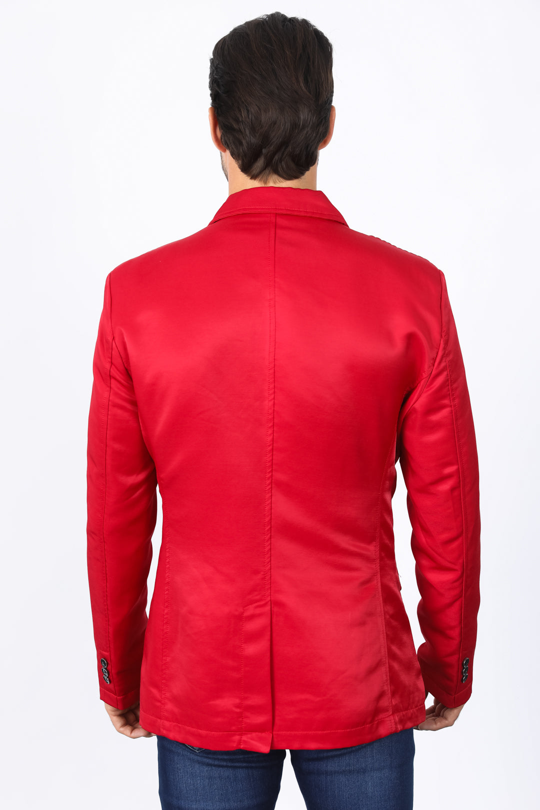 Men's Double Button Red Blazer