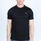 Men's Rooster Logo Cotton Black T-Shirt