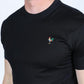 Men's Rooster Logo Cotton Black T-Shirt