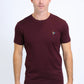 Men's Rooster Logo Cotton Burgundy T-Shirt