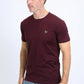 Men's Rooster Logo Cotton Burgundy T-Shirt