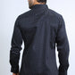 Mens Satin Cotton Modern Fit Black Long Sleeve Shirt