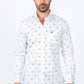 Mens Satin Cotton Modern Fit White Long Sleeve Shirt