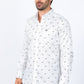 Mens Satin Cotton Modern Fit White Long Sleeve Shirt