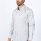 Mens Satin Cotton Modern Fit White Long Sleeve Shirt