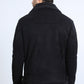 Men's Suede Black Jacket w/ Faux Shearling-lined