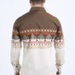 Mens Western Modern Fit Cotton/Spandex Long Sleeve Beige Shirt with Snaps