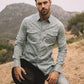 Mens Western Modern Fit Slate Long Sleeve Shirt with Snaps