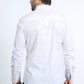 Mens Western Modern Fit Cotton/Spandex Long Sleeve White Shirt with Snaps