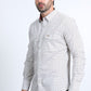 Mens Western Modern Fit Cotton/Spandex Long Sleeve White Shirt with Snaps