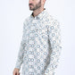 Mens Western Modern Fit Cotton/Spandex Long Sleeve White Shirt with Snaps