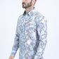 Mens Western Modern Fit Cotton/Spandex Long Sleeve White Shirt with Snaps