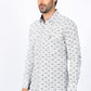 Mens Western Modern Fit White Long Sleeve Shirt with Snaps