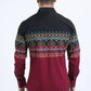 Mens Western Modern Fit Cotton/Spandex Long Sleeve Wine Shirt with Snaps