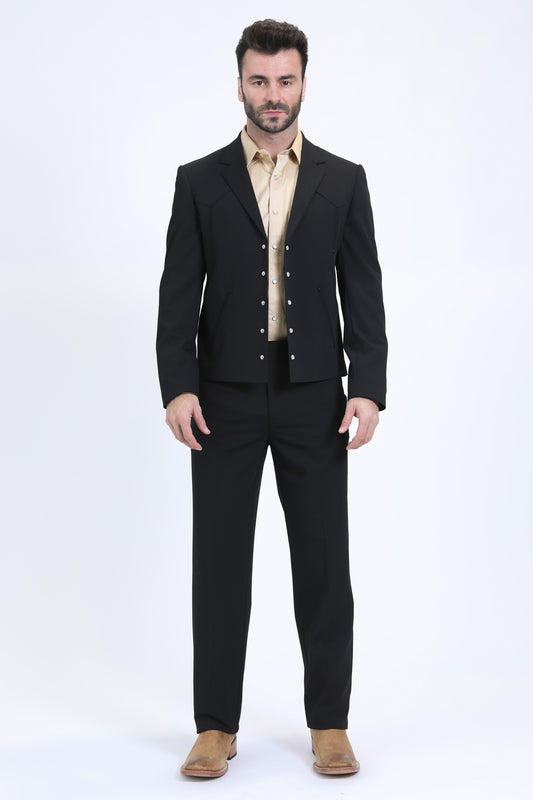 Men's Western Sport Black Suit