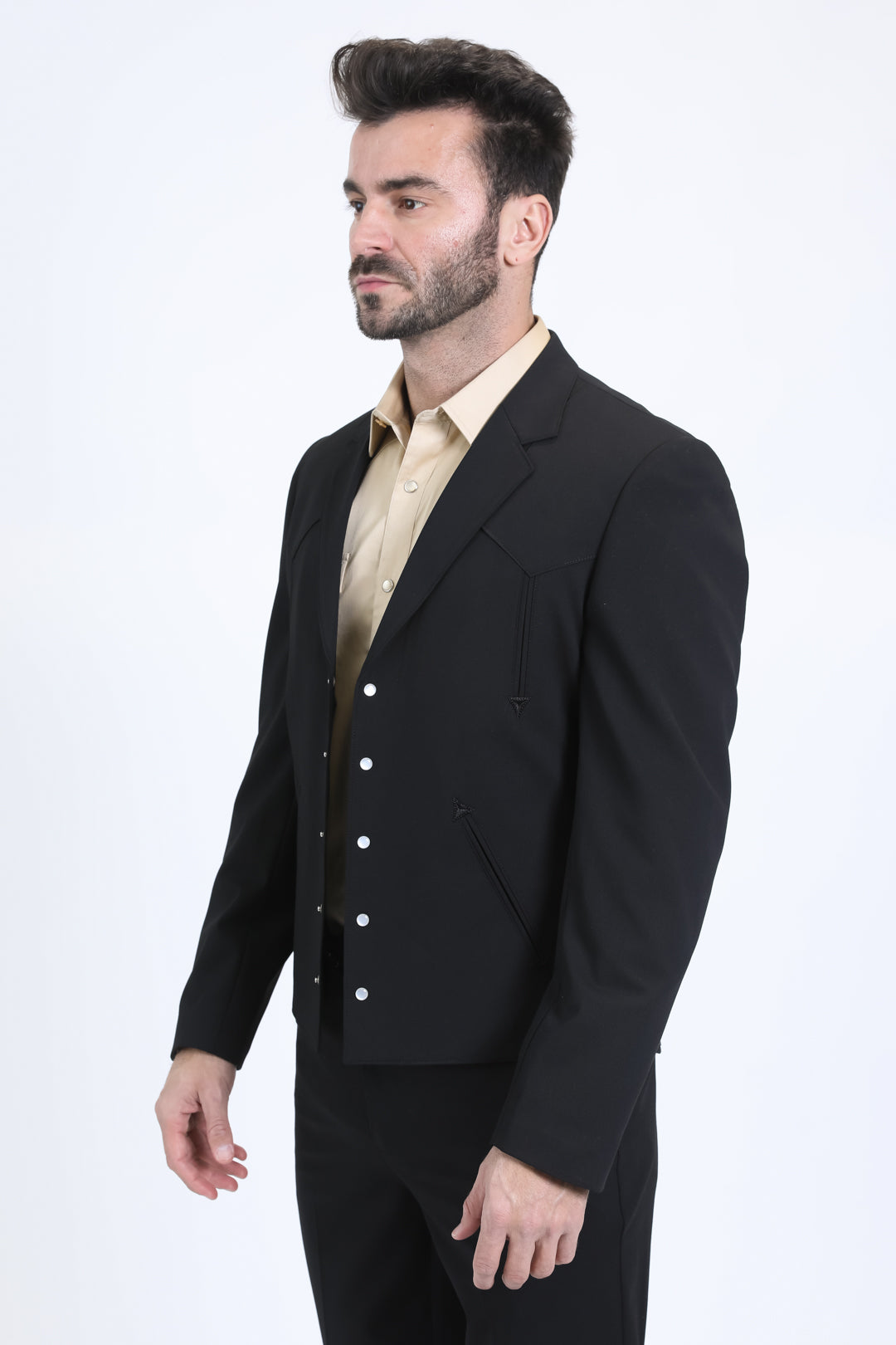 Men's Western Sport Black Suit