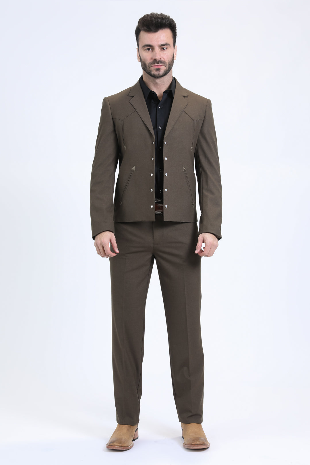 Men's Western Sport Brown Suit