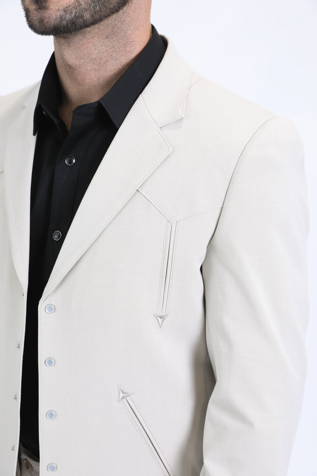 Men's Western Sport White Suit