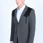 Men's Western Suit Sport Coat with Suede Yokes and Elbow Patches