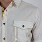 Mens Embroidery Modern Fit Stretch Short Sleeve Shirt