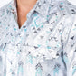 Mens Modern Fit Panoramic Foil Print Shirt - White