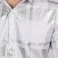 Mens Modern Fit Stretch Foiled White Long Sleeve Shirt