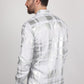 Mens Modern Fit Stretch Foiled White Long Sleeve Shirt