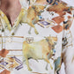 Mens Long Sleeve Modern Fit Stretch Wild Horses Print Shirt