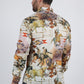 Mens Long Sleeve Modern Fit Stretch Wild Horses Print Shirt