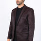 Men's Double Button Wine Blazer