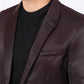 Men's Double Button Wine Blazer