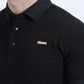 Mens Modern Fit Stretch Cotton Black Polo