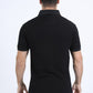 Mens Modern Fit Stretch Cotton Black Polo