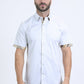 Satin Cotton/Spandex Short Sleeve White Shirt