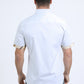 Satin Cotton/Spandex Short Sleeve White Shirt