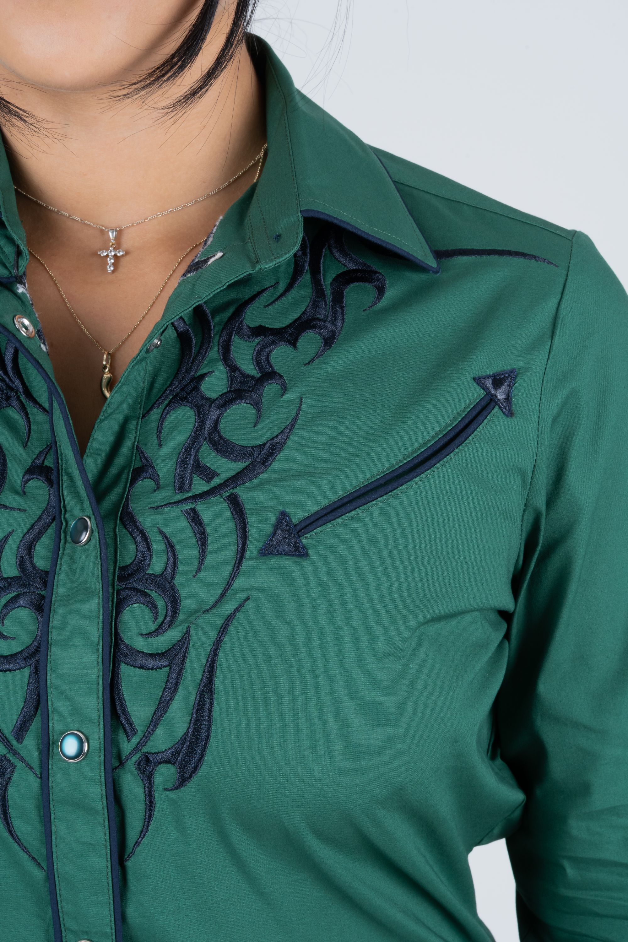 Green western hot sale shirt